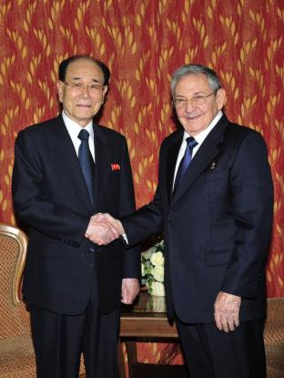 Kim Yong Nam trifft Raúl Castro Ruz - 150508