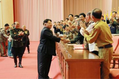 150726 - SK - KIM JONG UN - Das feierliche 4. Landestreffen der Kriegsveteranen in Anwesenheit vom Marschall KIM JONG UN - 23 - 경애하는 김정은동지께서 제4차 전국로병대회에서 하신 축하연설