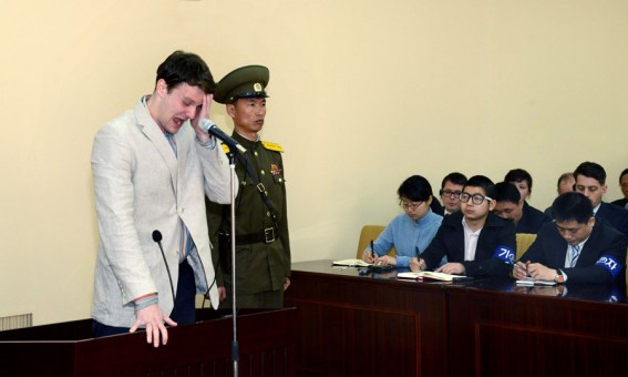 160317 - 조선의 오늘 - Verurteilung von US-Bürger Otto Frederick Warmbier - 03 - 반공화국적대행위를 감행한 미국공민에 대한 재판 진행 - 왐비어